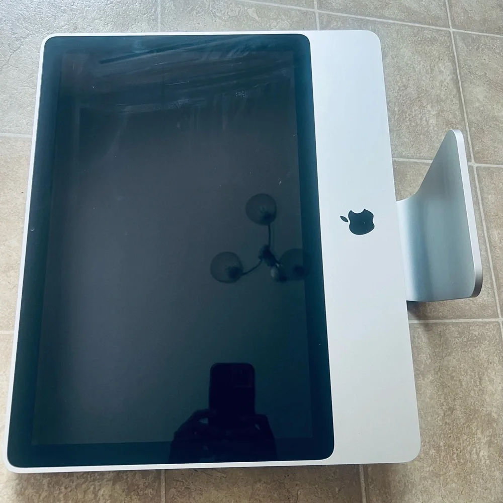 Apple Silver iMac with Black Display W/Comes Power Card Password Lock For Parts